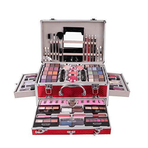Joyeee AllinOne Makeup Kit Gift Set Women Full Set Carry All Professional Make up Kit With Makeup Bag Lipgloss Lipstick Concealer Blush Foundation Face Powder Eyeshadow Palette Cosmetic Palette 10